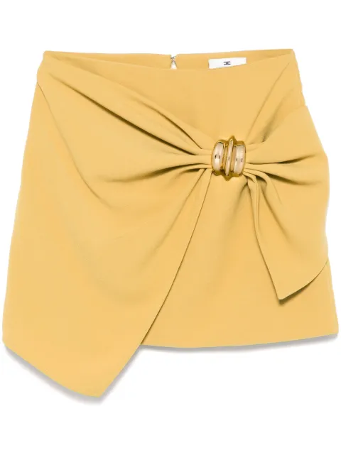 Elisabetta Franchi macro-bow crepe mini skirt
