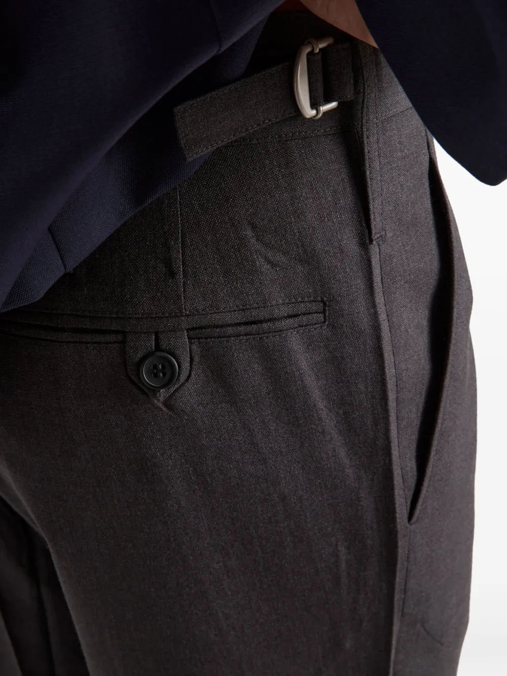 Shop Prada Mohair-silk Trousers In Grau