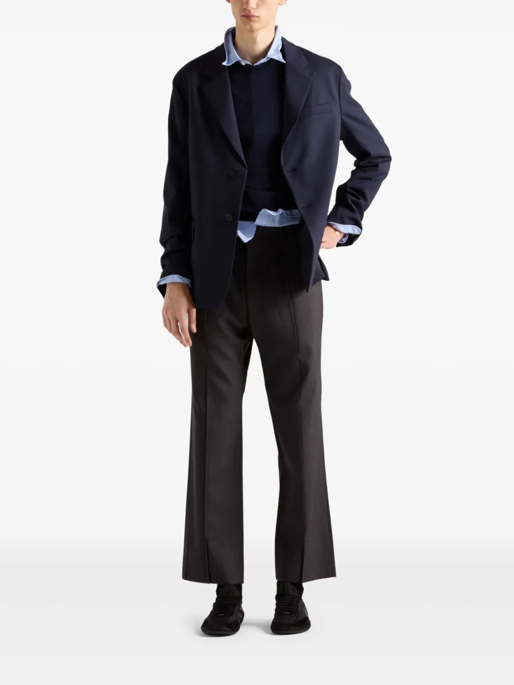 Prada Mohair-zijden broek - Grijs