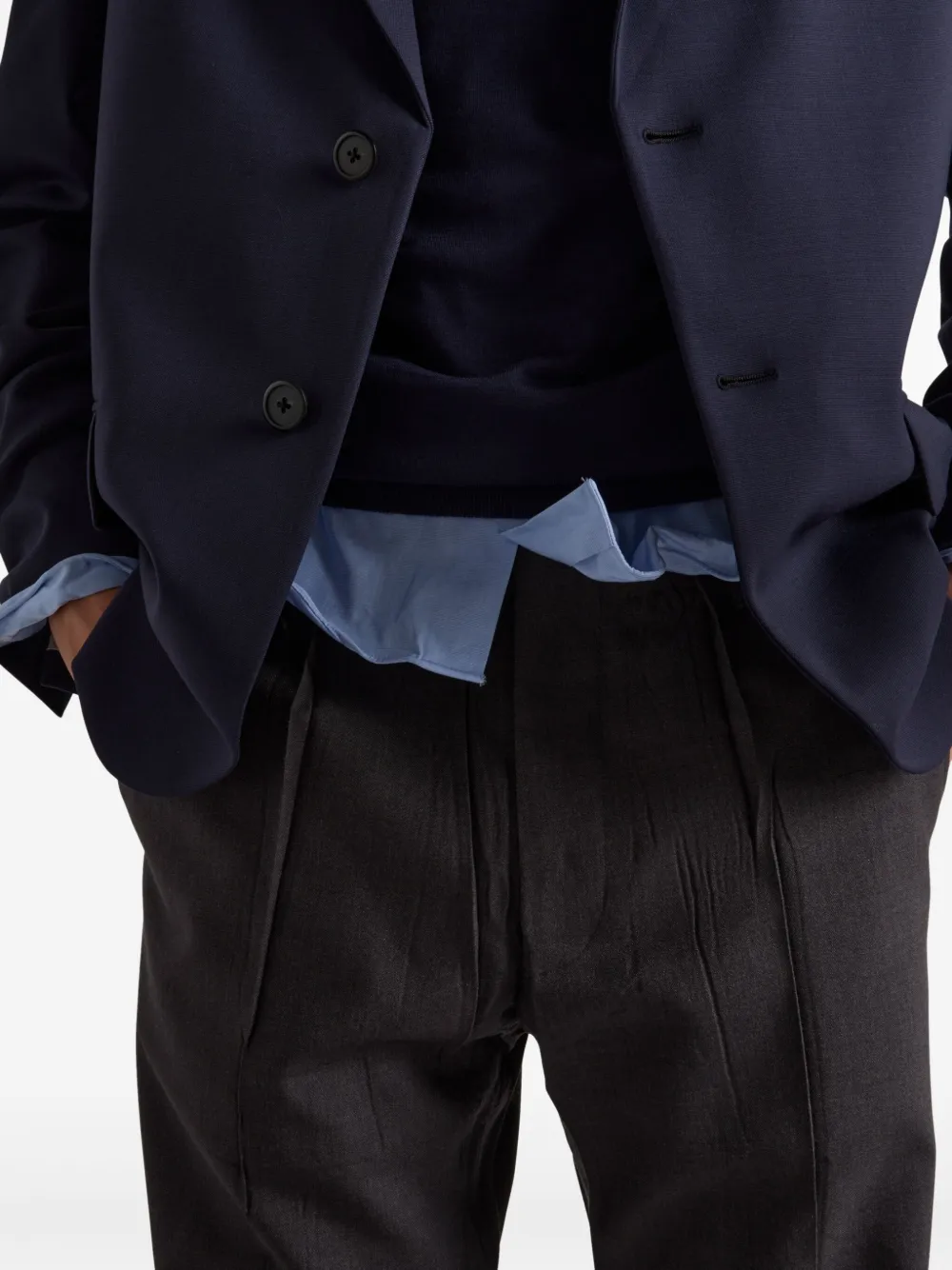 Shop Prada Mohair-silk Trousers In Grau