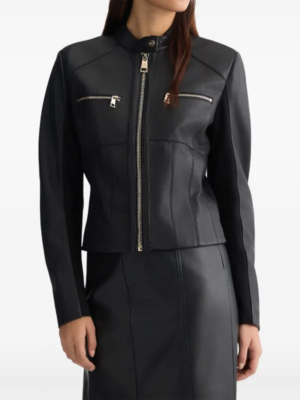 ジャケット LIU JO Woman Jacket Black UF4121D4448 87411 LIU JO Leather Biker Jacket | Black | FARFETCH