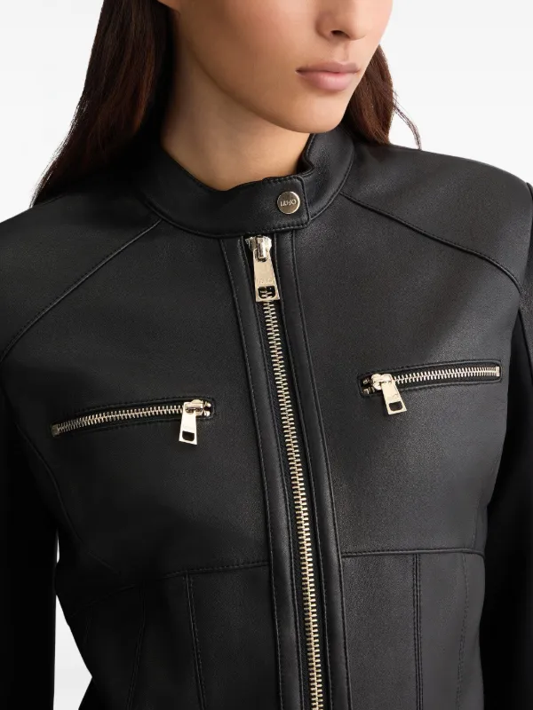 ジャケット LIU JO Woman Jacket Black UF4121D4448 87411 LIU JO Leather Biker Jacket | Black | FARFETCH
