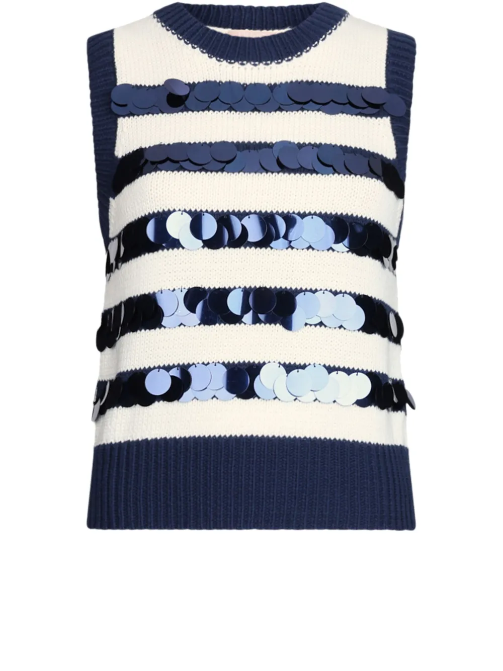 sequin-embellished top