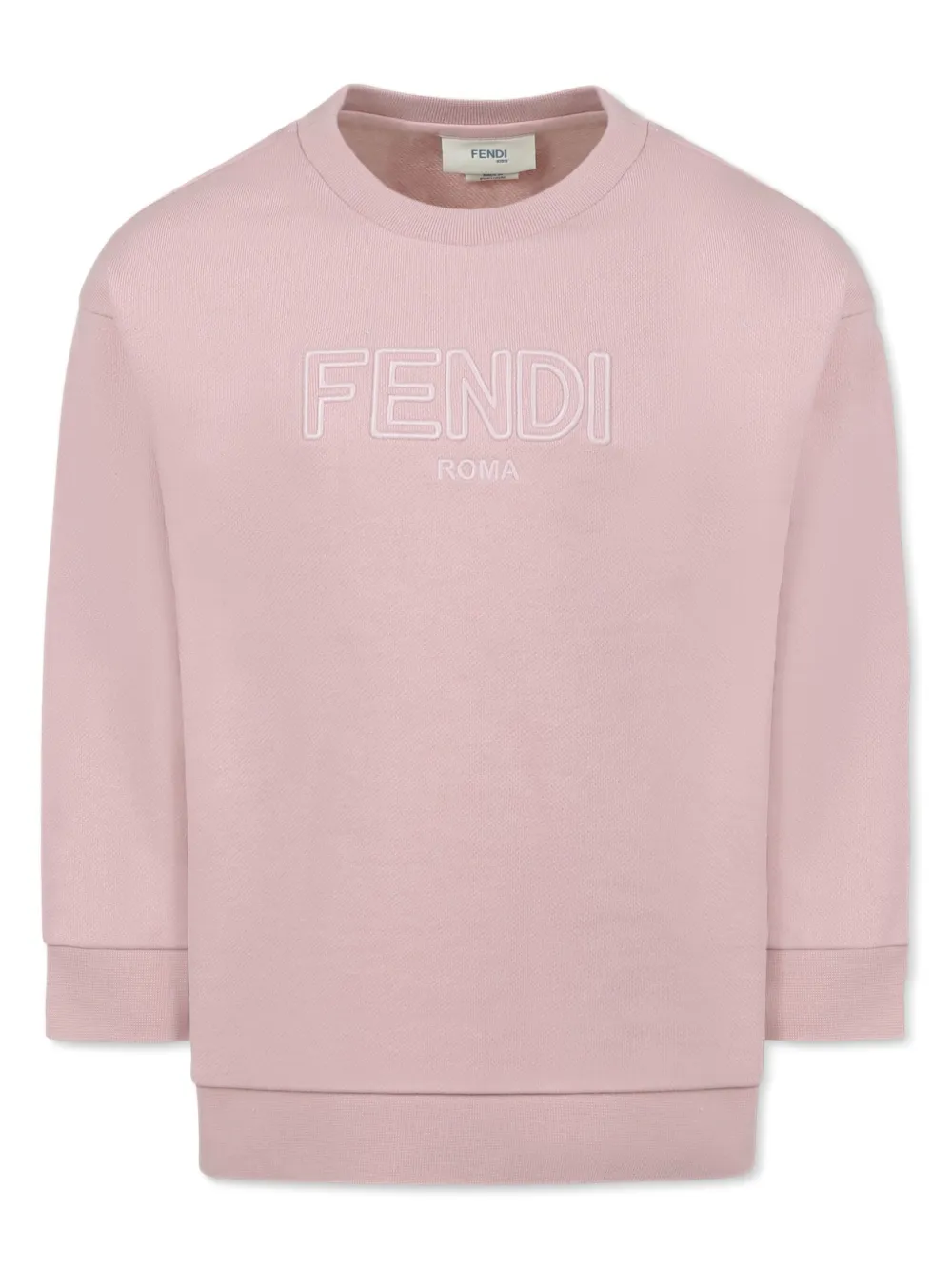 Fendi Kids Sweater met geborduurd logo Roze