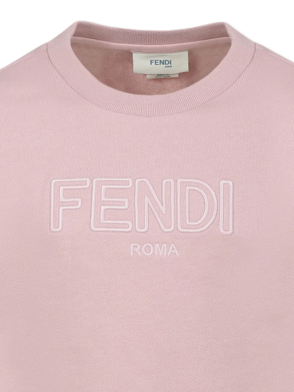 Fendi Kids Sweater met geborduurd logo Roze