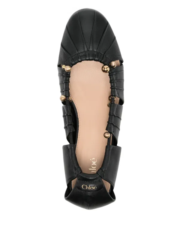 フラットシューズ CHLOE luna ballet fl CHC25S08JQL CHLOÉ Luna cutout leather ballet flats | NET-A-PORTER
