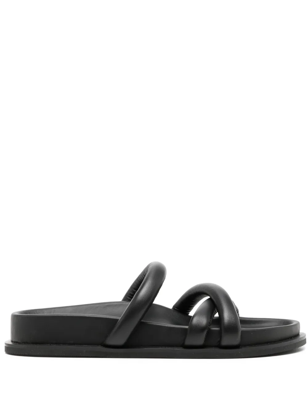 St. Agni Soft Cross Strap slippers Zwart