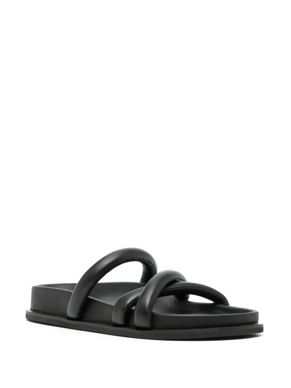 St. Agni Soft Cross Strap slippers - Zwart