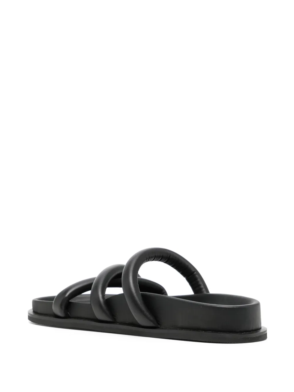 St. Agni Soft Cross Strap slippers Zwart