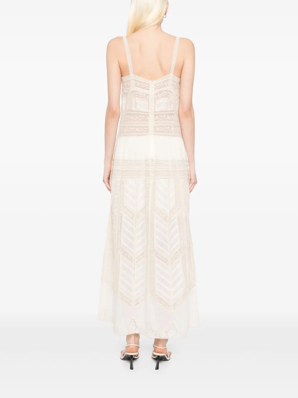 ZIMMERMANN Jurk met kant Beige