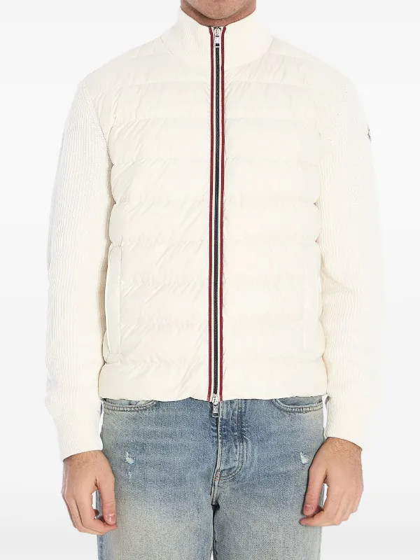 Moncler ニット ダウンジャケット | ホワイト | FARFETCH JP