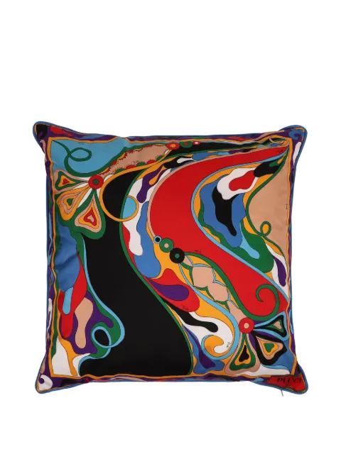 PUCCI Almofada de seda com estampa abstrata