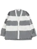 Thom Browne striped cardigan - Grey