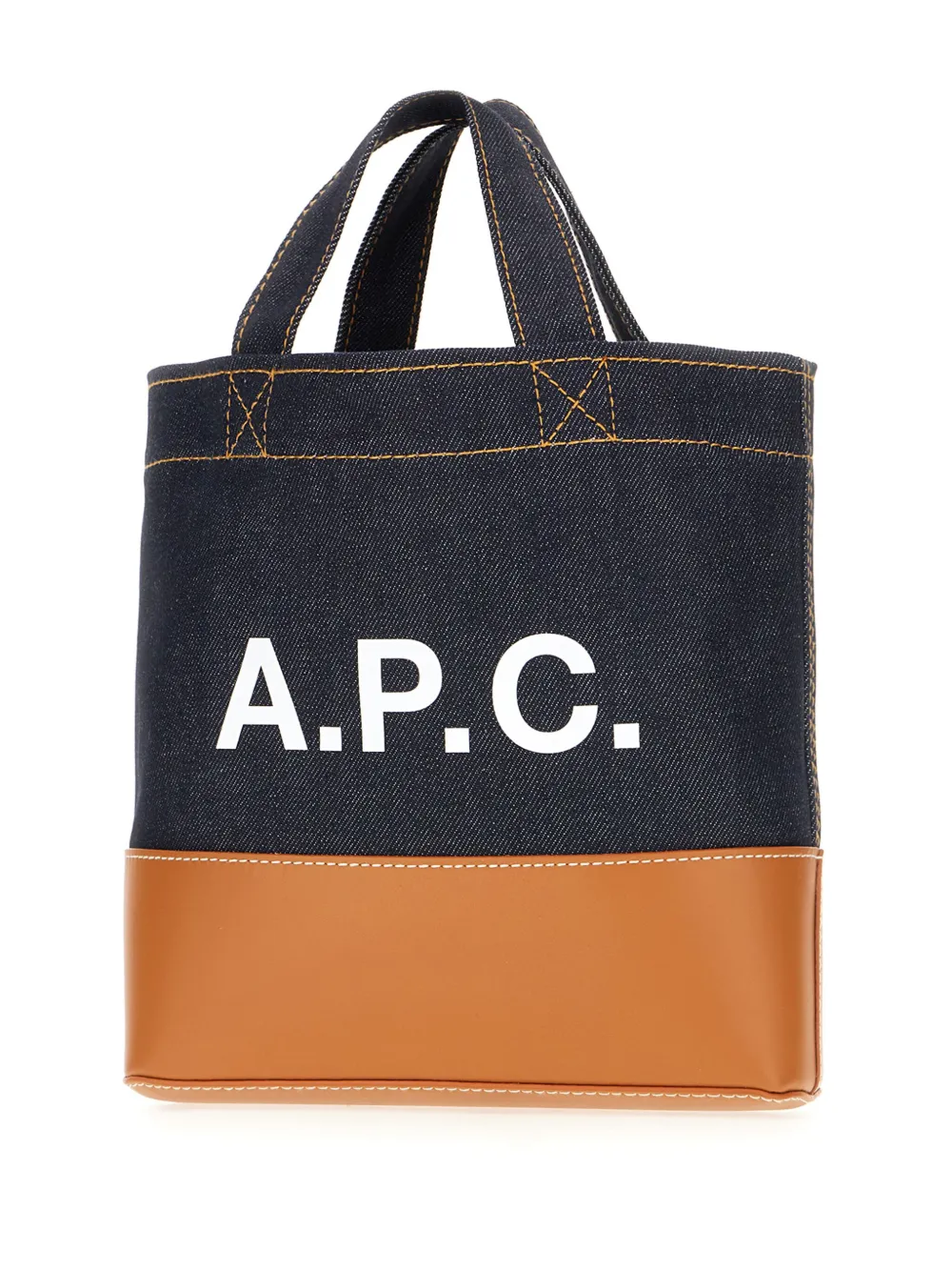 A.P.C. Shopper met logoprint Blauw