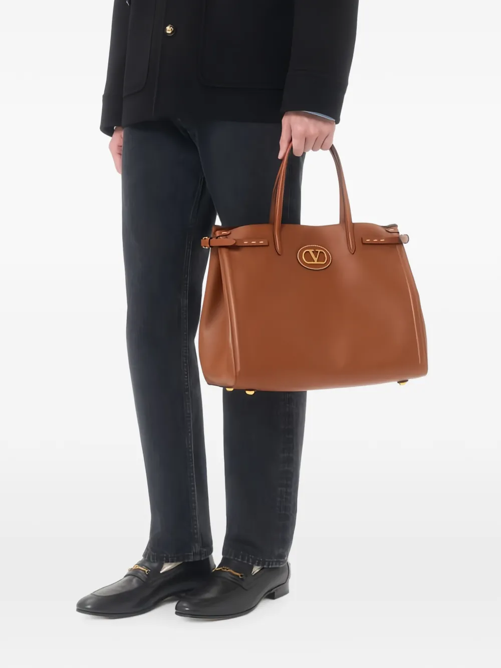 Valentino Garavani Antibes VLogo shopper Bruin