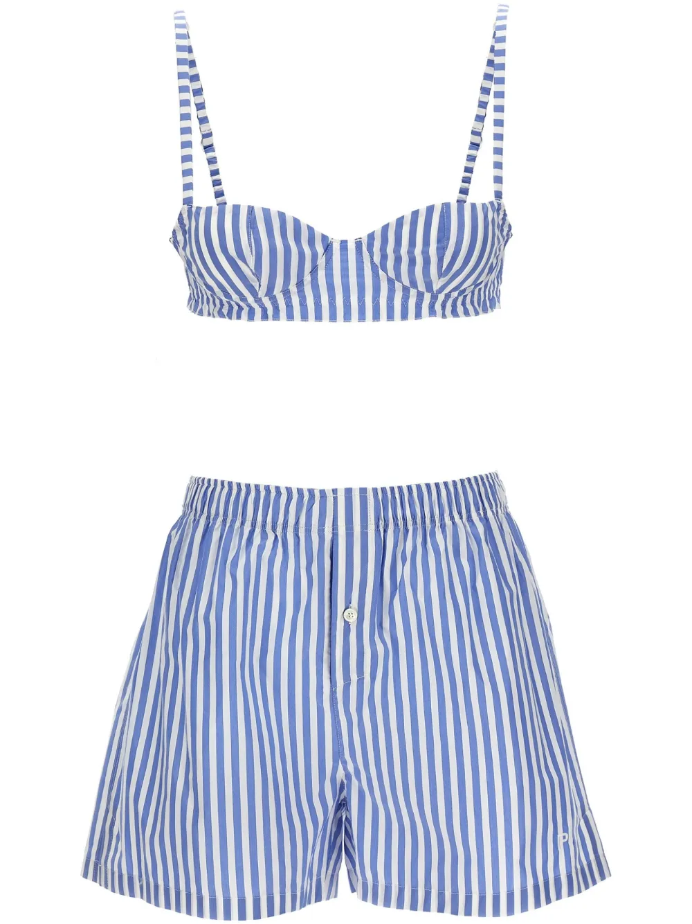 striped shorts set (set of two)