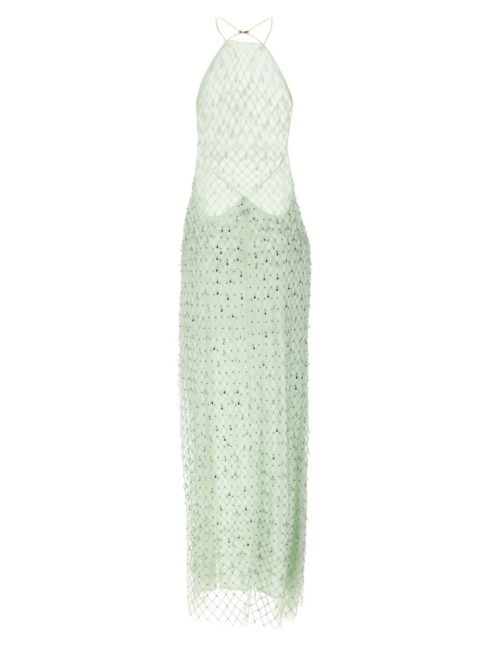 Elisabetta Franchi crystal-embellished gown - Groen