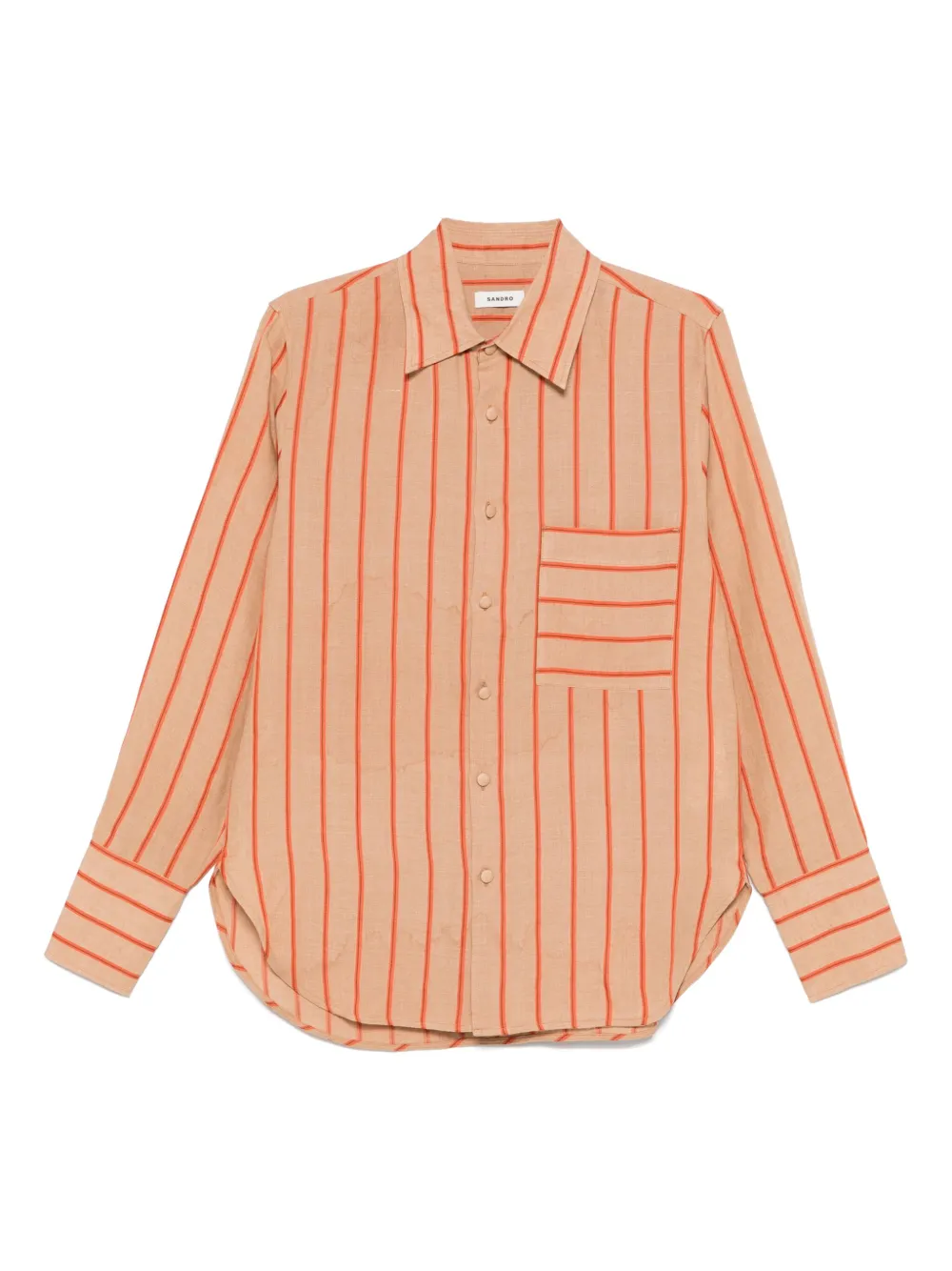 SANDRO camisa con rayas estampadas | marrón | Image 1