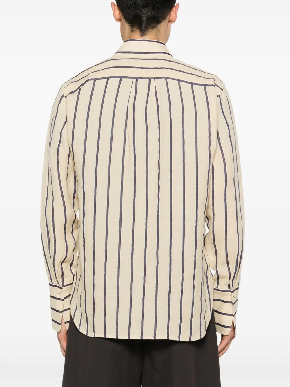 SANDRO Gestreept overhemd Beige