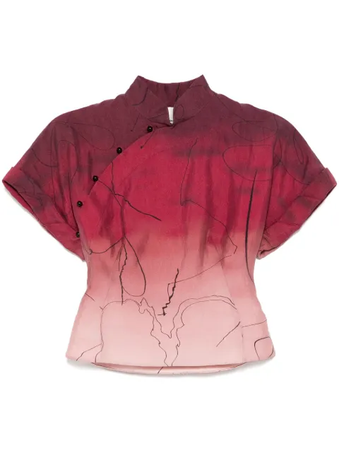 SAMUEL GUÌ YANG blusa con estampado floral