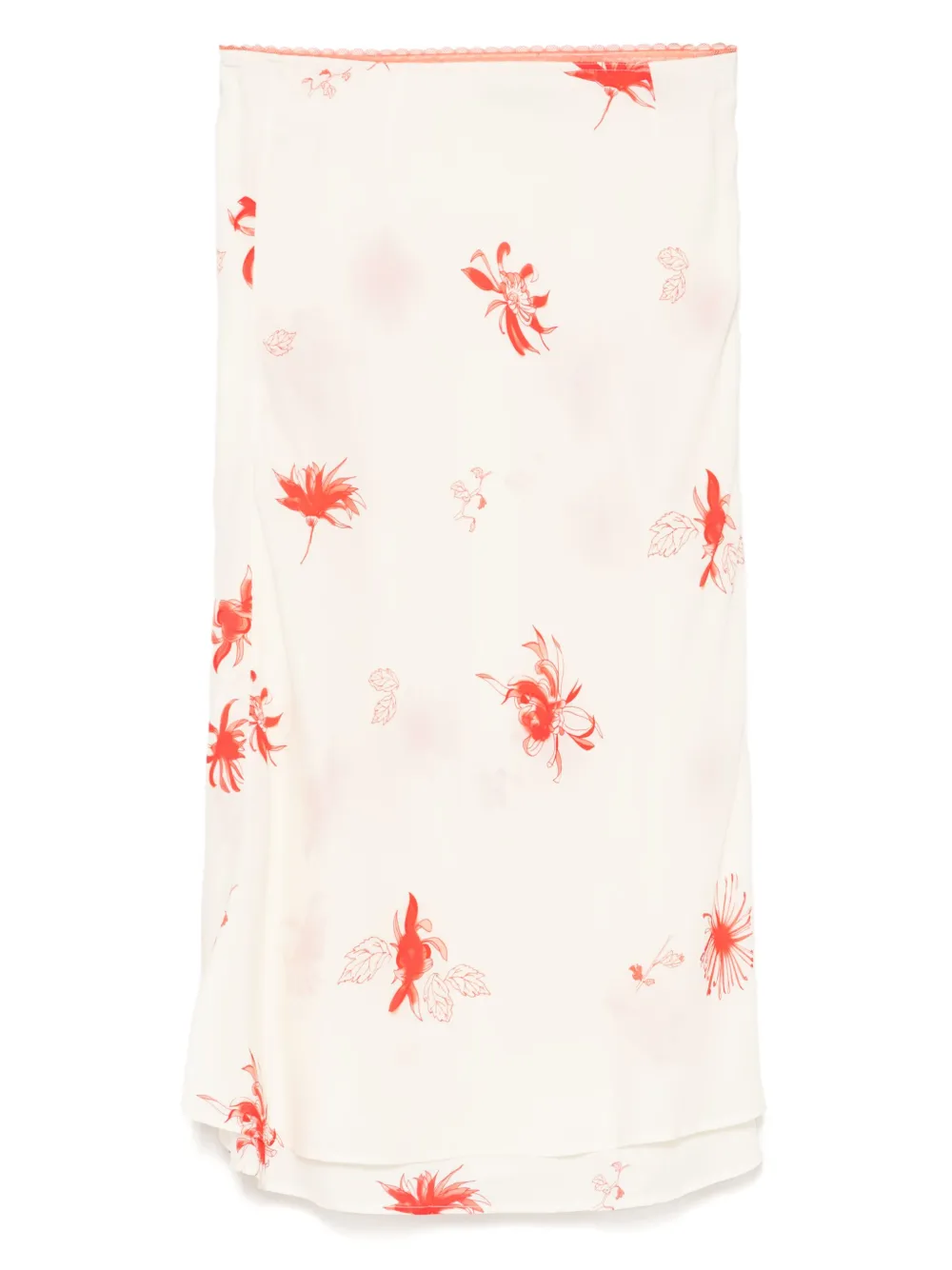 SAMUEL GUÌ YANG Rok met bloemenprint - Beige