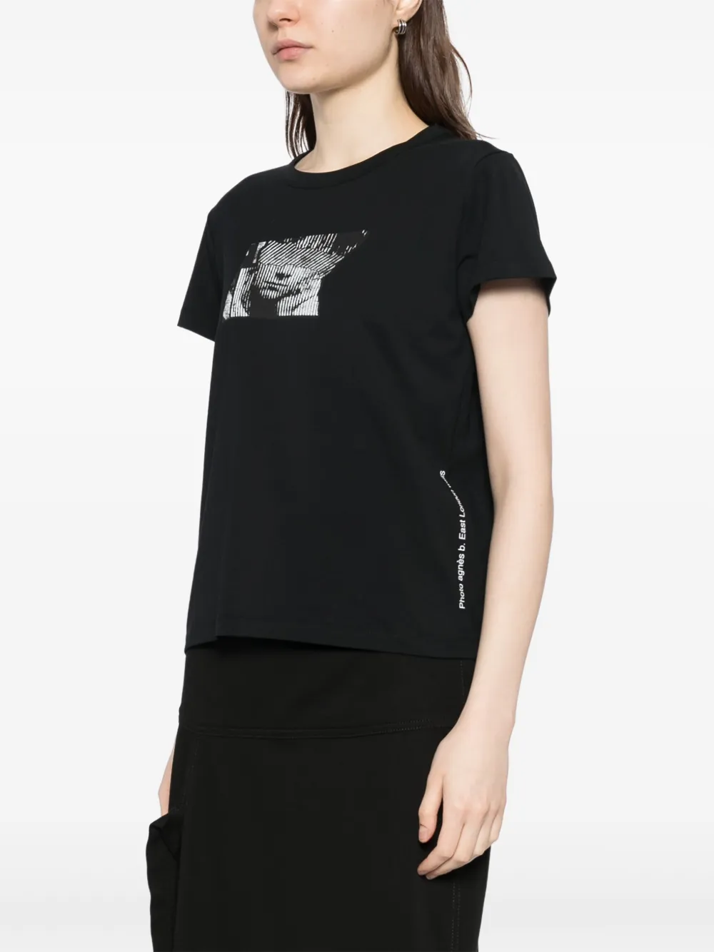 Agnès B. Screen-printed Brando T-shirt In Black
