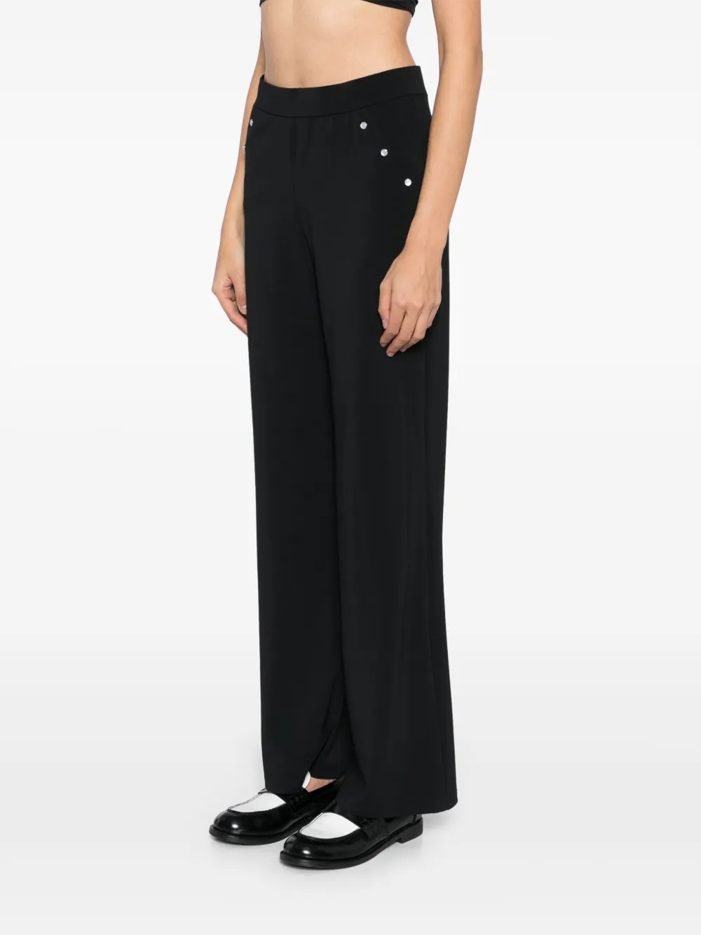 Agnès B. Press-stud Sailor Trousers In Black