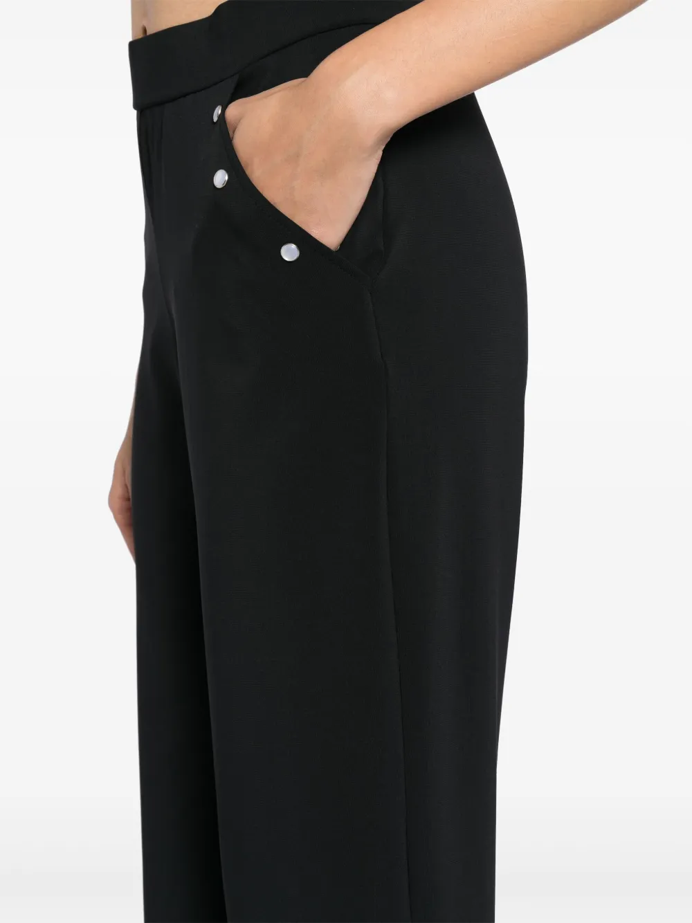Agnès B. Press-stud Sailor Trousers In Black