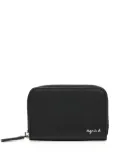 agnès b. leather coin case - Black