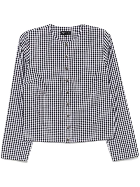 agnès b.  camisa con cuadros estampados