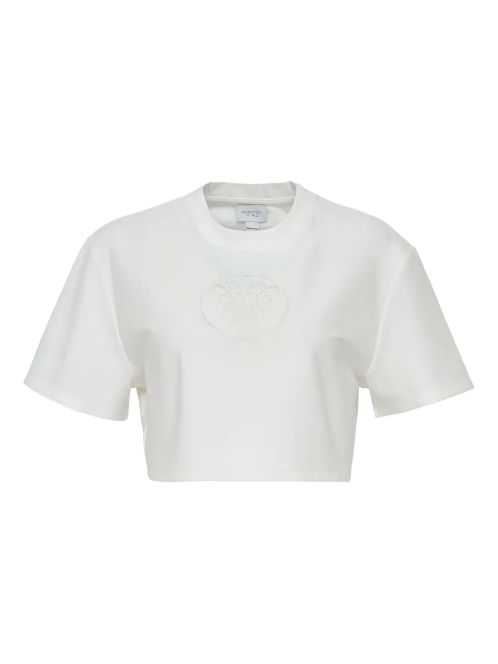 Giambattista Valli embroidered logo cropped T-shirt | White | Image 1