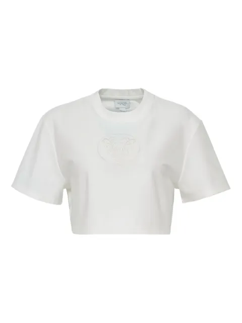 Giambattista Valli embroidered logo cropped T-shirt