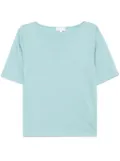 agnès b. cotton boat-neck T-shirt - Blue