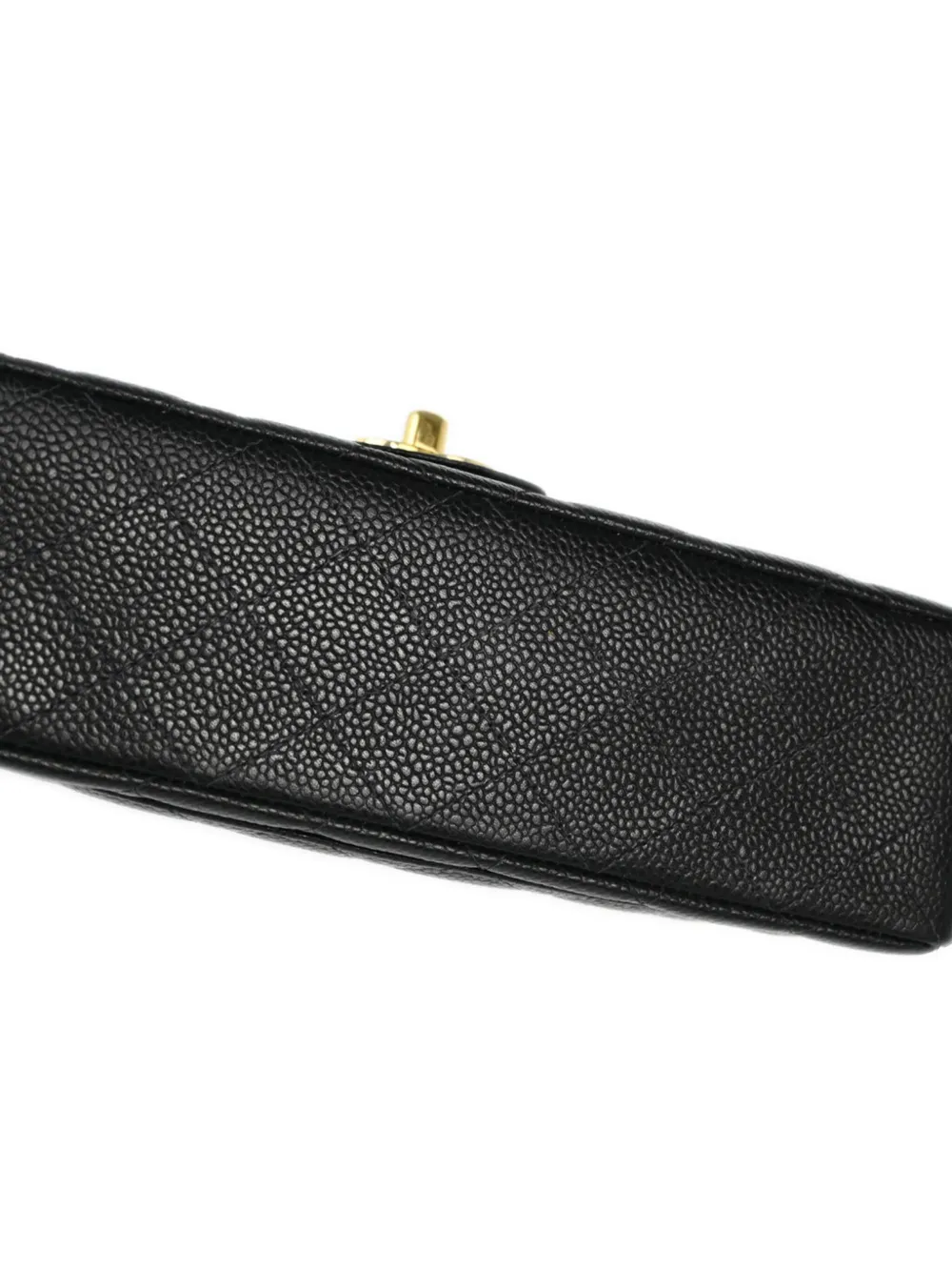 Pre-owned Chanel 2002 Small Double Flap Shoulder Bag In Black
