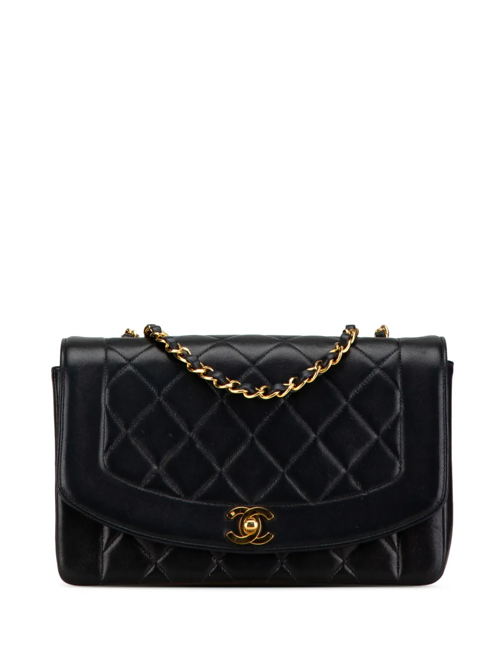 CHANEL Pre-Owned 1991-1994 Medium Lambskin Diana Flap crossbody bag - Schwarz