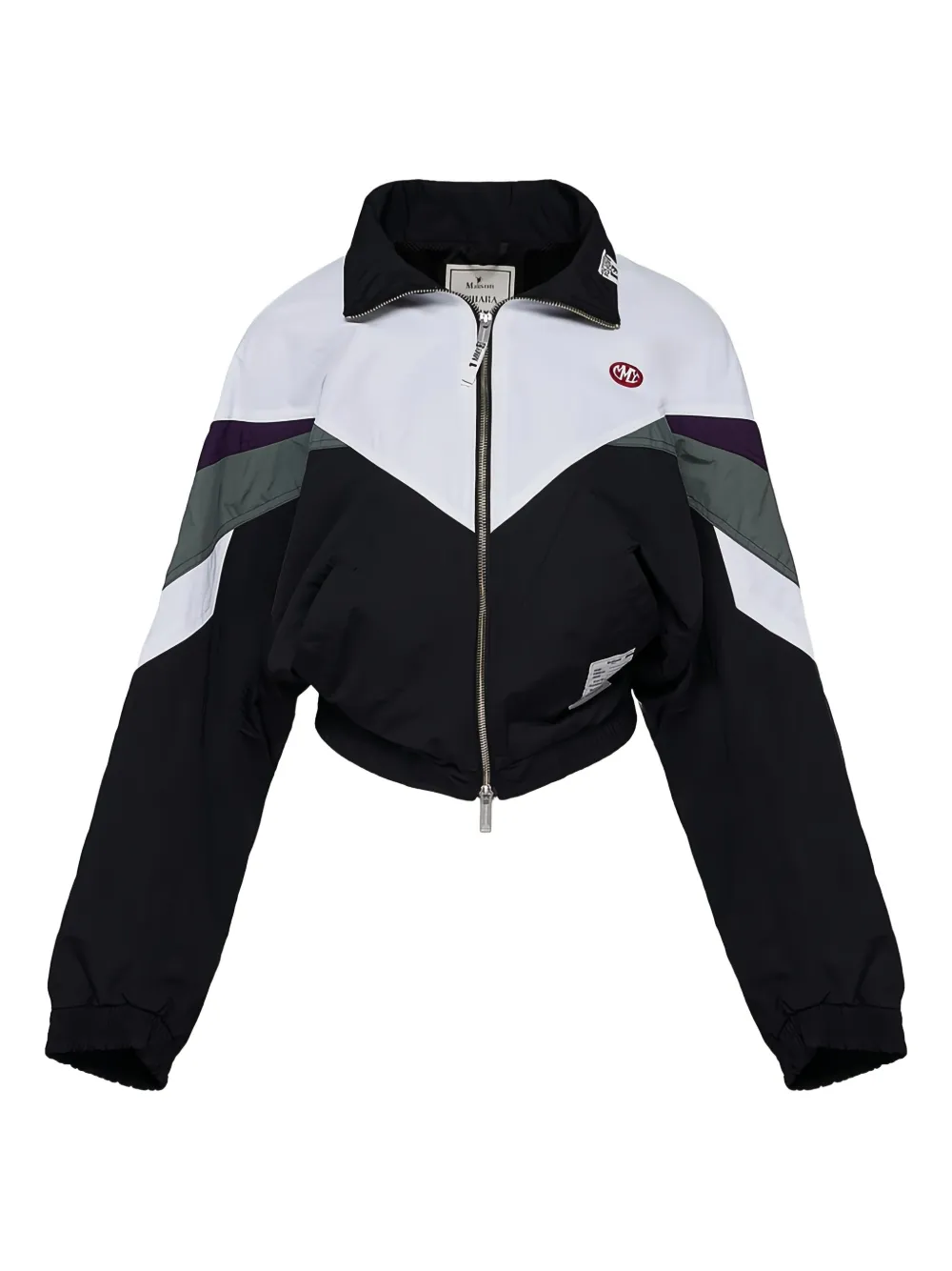 colour-block cropped jacket