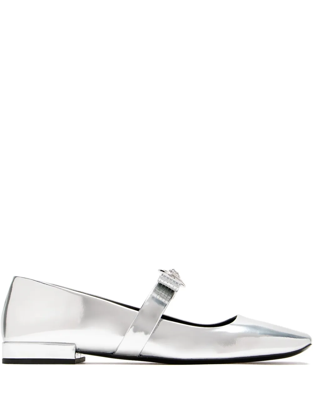 Versace Gianni Ribbon ballet flats Silver