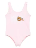 Moschino Kids logo-print swimsuit - Pink