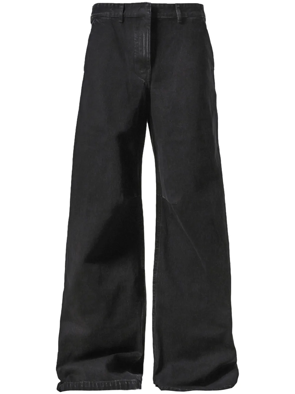 ENTIRE STUDIOS Jeans met wijde pijpen Zwart
