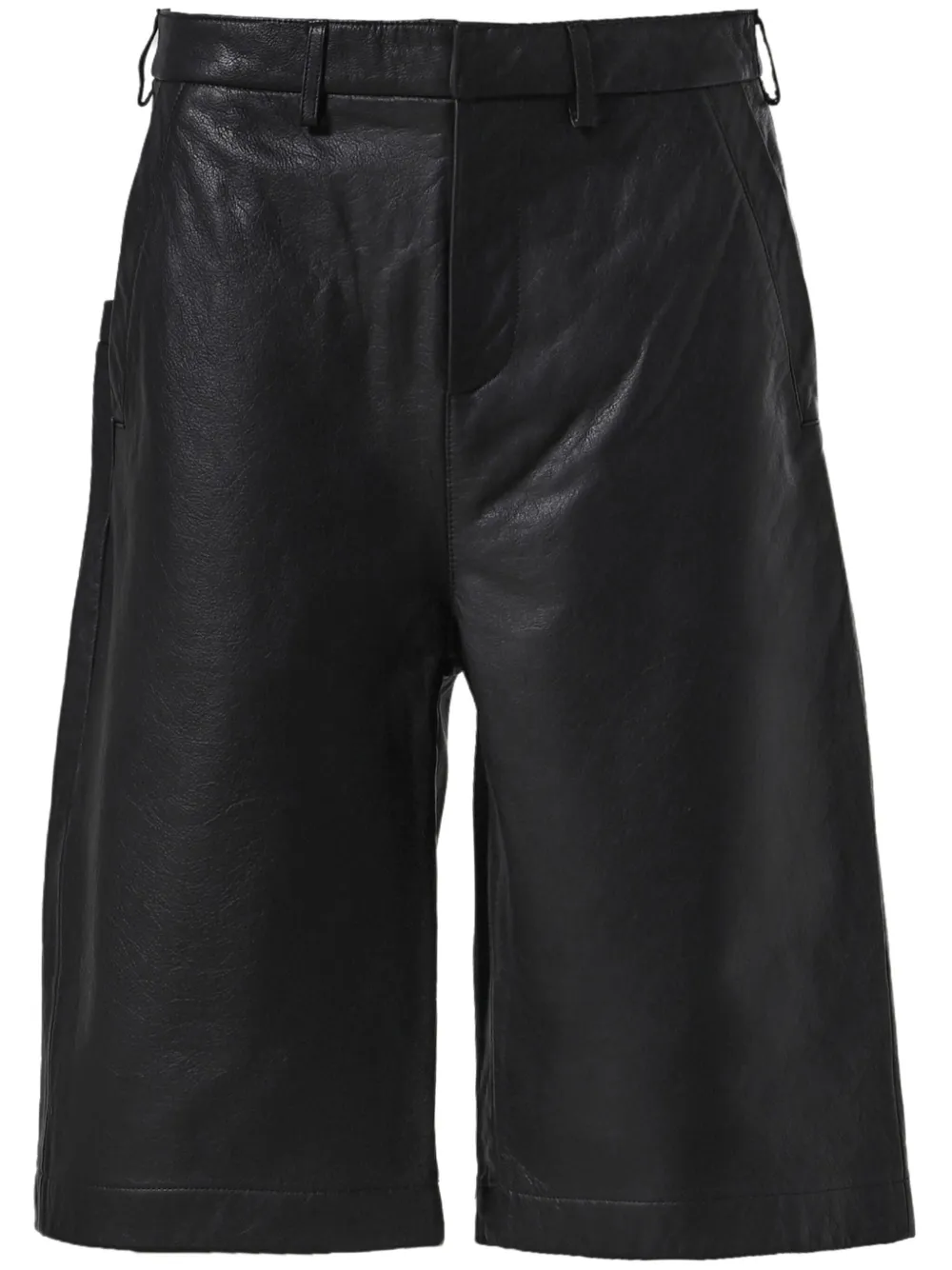 ENTIRE STUDIOS Leren shorts Zwart