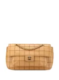 CHANEL Pre-Owned 2002-2003 Lambskin Wild Stitch Chocolate Bar Chain Flap shoulder bag - Brown