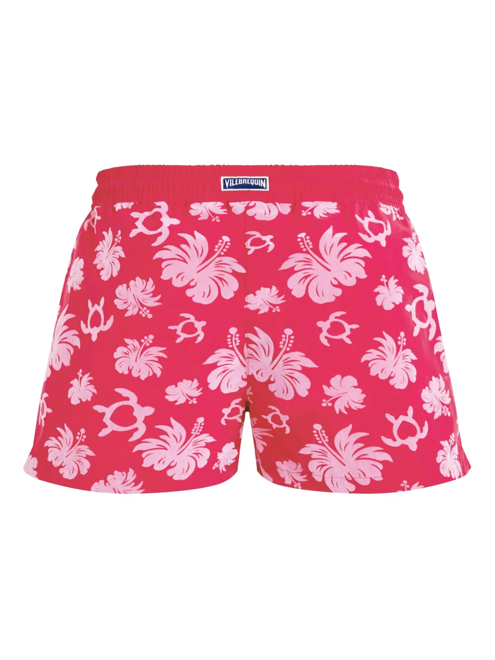 Vilebrequin Flocked Turtles zwembroek Rood