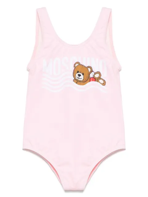 Moschino Kids Badeanzug mit Logo-Print