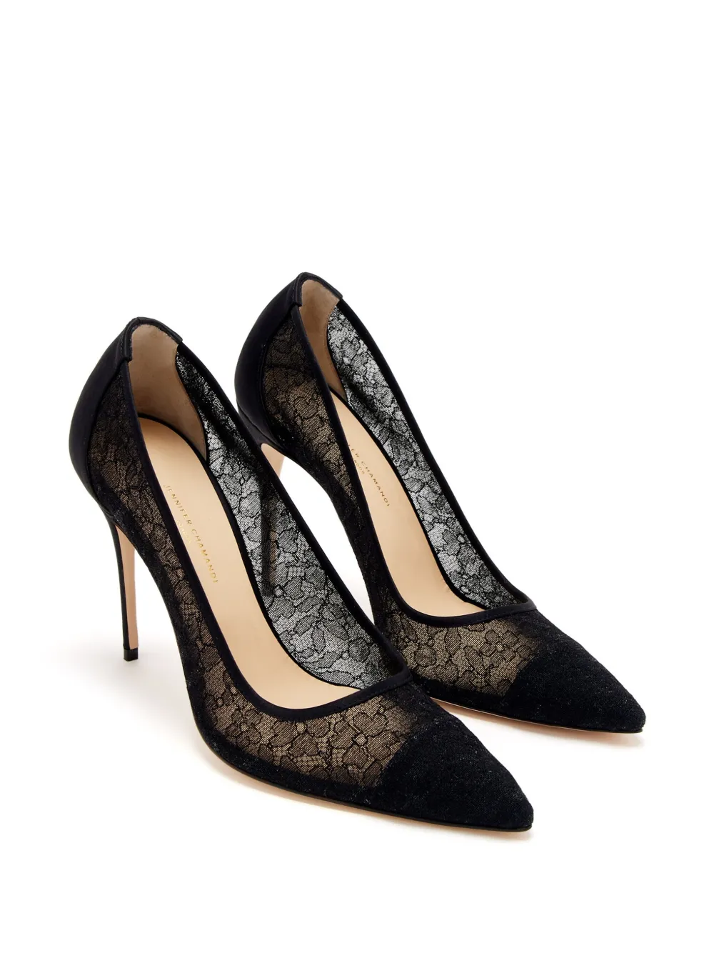 Jennifer Chamandi 105 mm Lorenzo pumps - Zwart