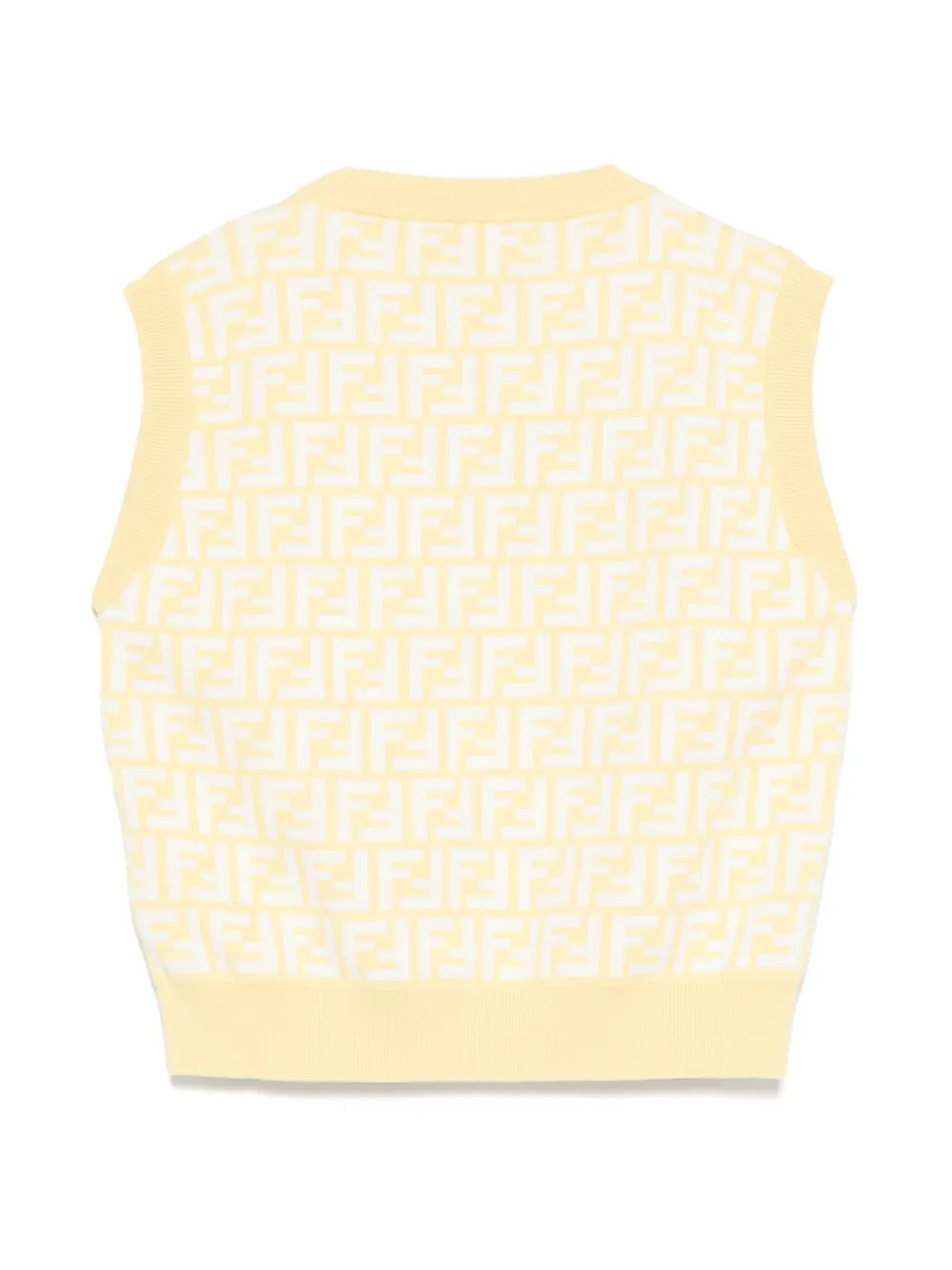 Fendi Kids Top met FF-logo Geel