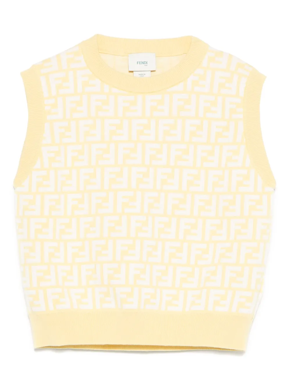 Fendi Kids Top met FF-logo Geel
