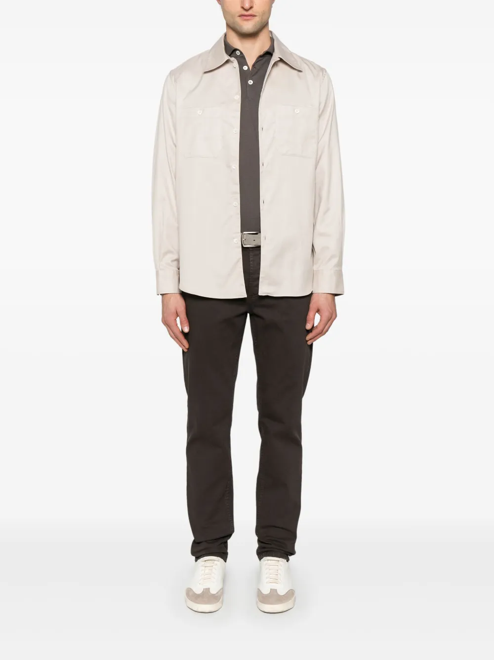 Brunello Cucinelli Katoenen overhemd - Beige