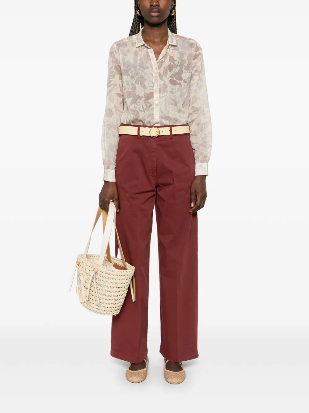 Forte Forte Gabardine broek - Rood