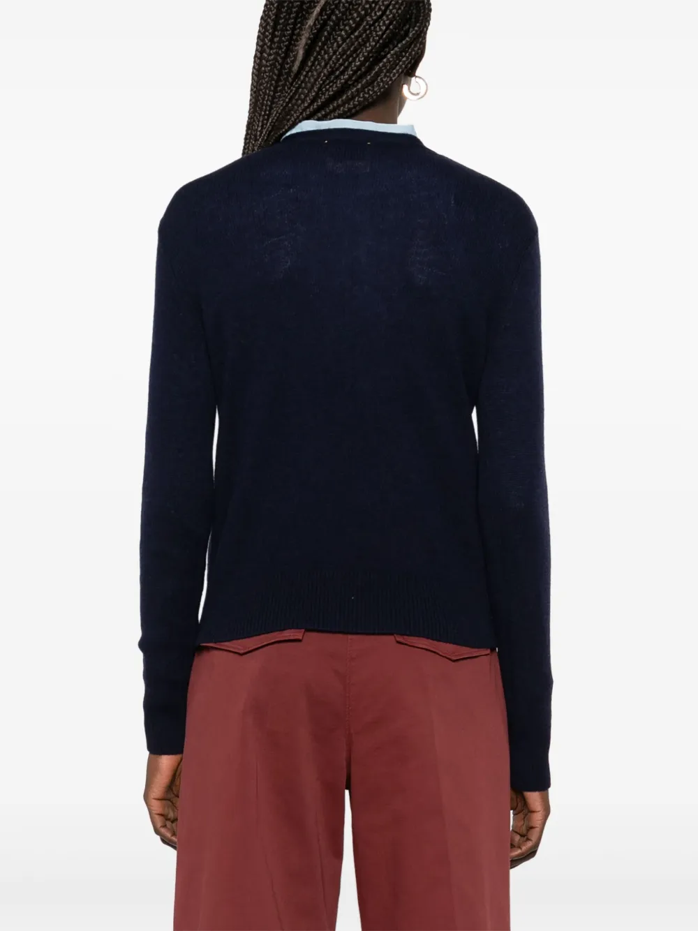 Forte Trui met ronde hals Blauw