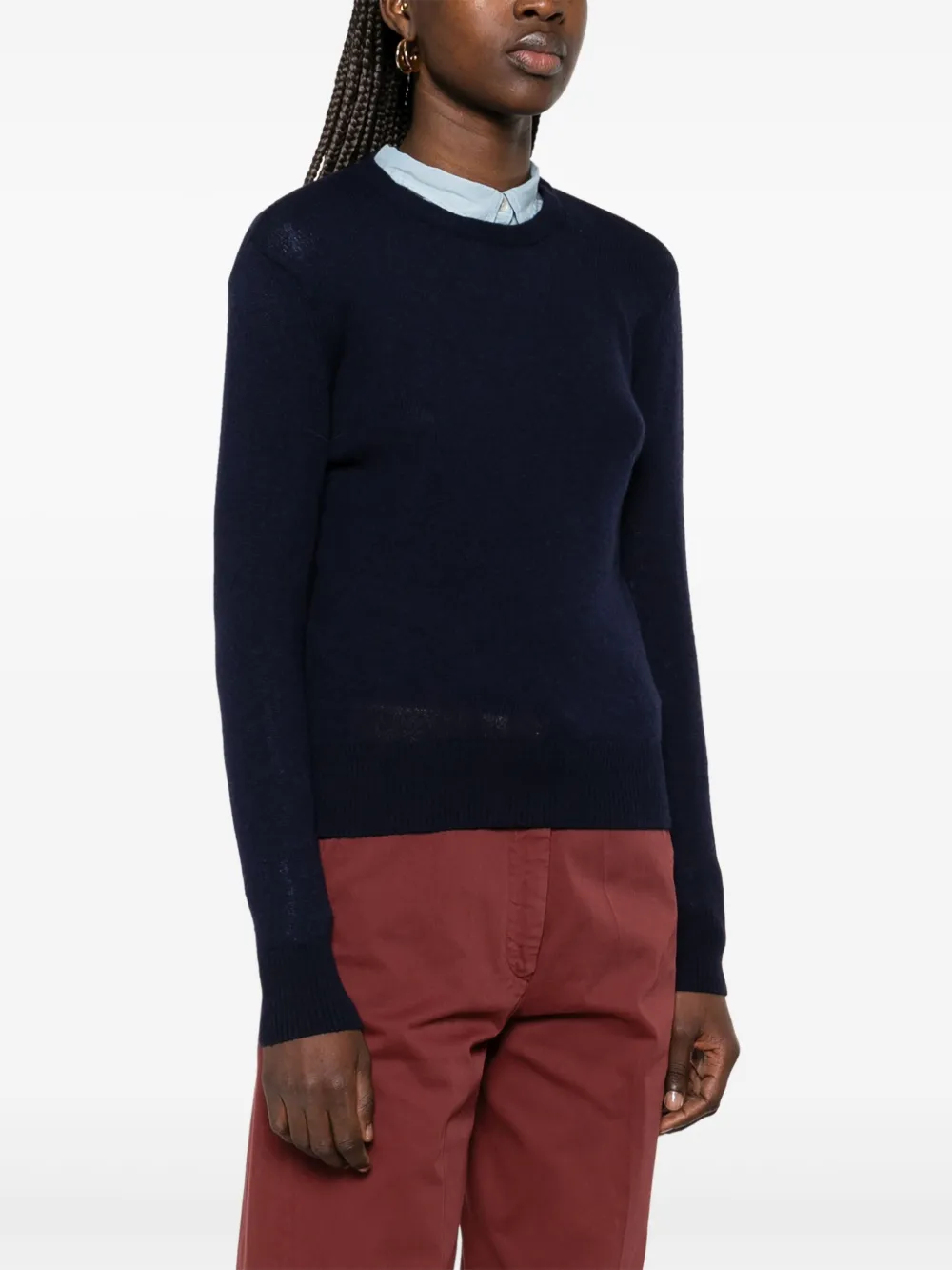 Forte Trui met ronde hals Blauw